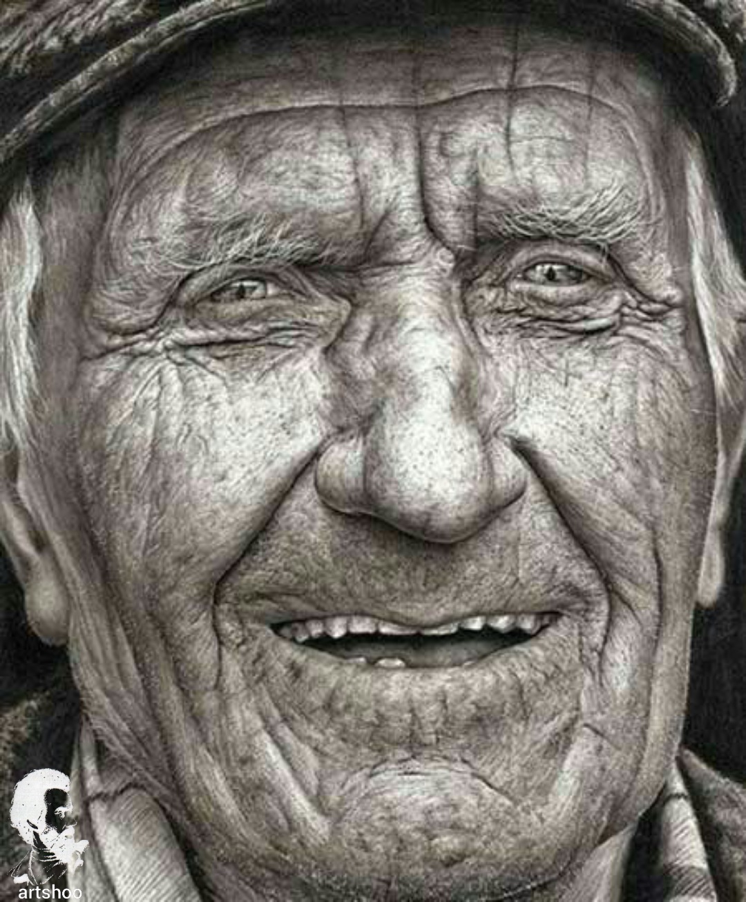 مدل پرتره سیاه قلم